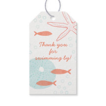 水彩水中ギフトラベル