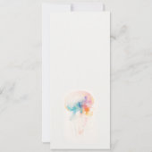 水彩水中クラゲブライダルシャワー 招待状 (裏面)