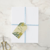 水彩水彩ダッフルズフラワーポートレートイラストレーション ギフトタグ (より糸付き)