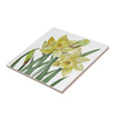 水彩水彩ダッフルズフラワーポートレートイラストレーション タイル (側面)