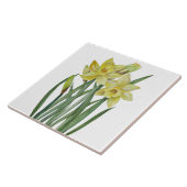 水彩水彩ダッフルズフラワーポートレートイラストレーション タイル (側面)