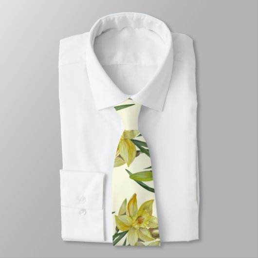 水彩水彩ダッフルズフラワーポートレートイラストレーション ネクタイ (タイ)