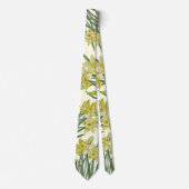 水彩水彩ダッフルズフラワーポートレートイラストレーション ネクタイ (正面)