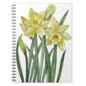 水彩水彩ダッフルズフラワーポートレートイラストレーション ノートブック (正面)