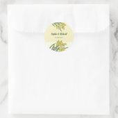 水彩水彩ダッフルズフラワーポートレートイラストレーション ラウンドシール (バッグ)