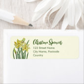 水彩水彩ダッフルズフラワーポートレートイラストレーション ラベル (インサイチュ)