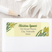 水彩水彩ダッフルズフラワーポートレートイラストレーション ラベル (インサイチュ)