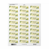 水彩水彩ダッフルズフラワーポートレートイラストレーション ラベル (フルシート)