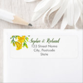 水彩水彩ダッフルズフラワーポートレートイラストレーション ラベル (インサイチュ)