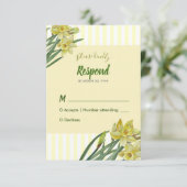 水彩水彩ダッフルズフラワーポートレートイラストレーション 出欠カード (スタンド正面)