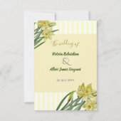 水彩水彩ダッフルズフラワーポートレートイラストレーション 出欠カード (裏面)