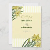 水彩水彩ダッフルズフラワーポートレートイラストレーション 招待状 (裏面)