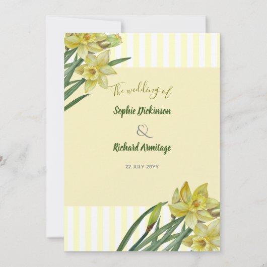 水彩水彩ダッフルズフラワーポートレートイラストレーション 招待状 (裏面)