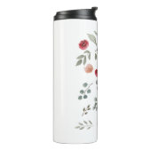 水彩水彩バラ緑葉の葉 タンブラー (回転左)