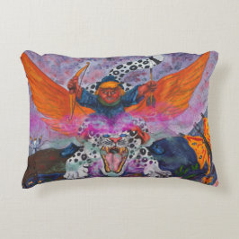 水彩水彩ファンタジーイラストレーションワールド アクセントクッション