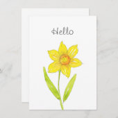 水彩水彩水仙の花2 (正面/裏面)