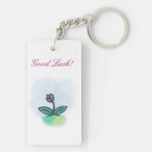 水彩水彩画の花と蝶 キーホルダー (裏面)