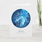 水彩水族座あいさつ文 カード (正面)