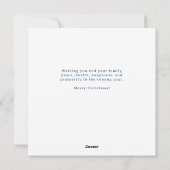 水彩水晶ブルースノーフレーク4フォトコラージュ シーズンカード (裏面)