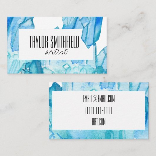 水彩水晶名刺 名刺 (正面/裏面)