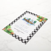 水彩水牛プレイドシルバー 箔シーズンカード (回転した状態)