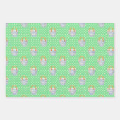 水彩水玉模様サマービーチボールビキニバッグ ラッピングペーパーシート (正面2)