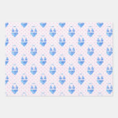 水彩水玉模様サマービーチボールビキニバッグ ラッピングペーパーシート (正面)