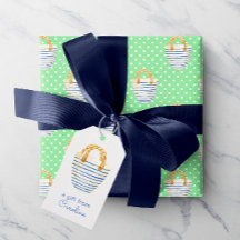 水彩水玉模様ビーチバッグ財布