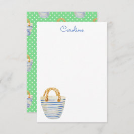 水彩水玉模様ビーチバッグ財布 サンキューカード