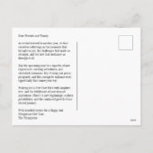 水彩水玉模様ポムスニューイヤーフォトポストカード シーズンポストカード (裏面)