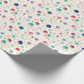 水彩水玉模様包装紙 ラッピングペーパー (角)