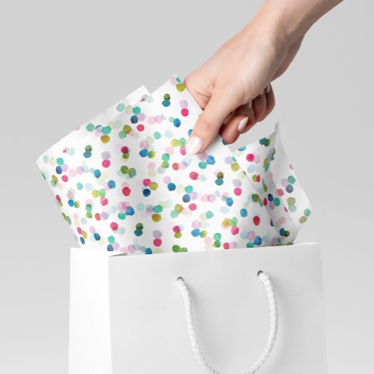 水彩水玉模様点 薄葉紙