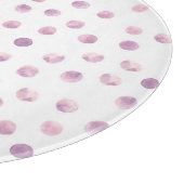 水彩水玉模様、ピンクの幾何学的な背景。 カッティングボード (角)