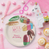 水彩氷クール氷柱パーティー誕生日 ペーパープレート (パーティー)