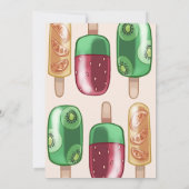 水彩氷クール氷柱パーティー誕生日 招待状 (裏面)