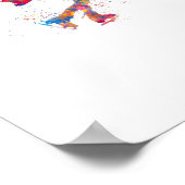 水彩氷スケートで滑る ポスター (角)