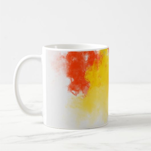 水彩汚れの概絵を描要 コーヒーマグカップ (左)