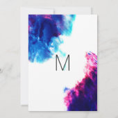 水彩汚モダン染み卒業パーティー招待状 招待状 (裏面)