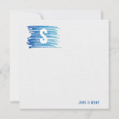 水彩汚絵を描染モノグラム カード (正面)