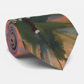 水彩池の上の日の出 ネクタイ (ロール)