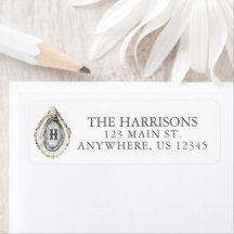 水彩沿岸オイスターモノグラムアドレス