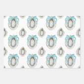 水彩沿岸カキスタブルーボウ ラッピングペーパーシート (正面3)