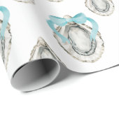 水彩沿岸カキスタブルーボウ ラッピングペーパー (ロールコーナー)