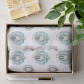 水彩沿岸カキスターブルーボウモノグラム 薄葉紙 (ギフト)