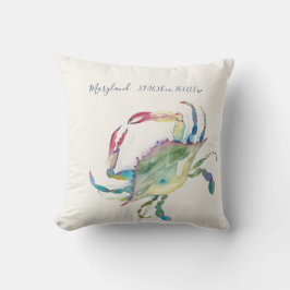 水彩沿岸カニ地図コーディネート船 アウトドアクッション