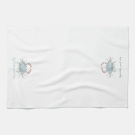 水彩沿岸カニ キッチンタオル