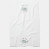 水彩沿岸カニ キッチンタオル (縦)