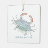 水彩沿岸カニ セラミックオーナメント (左)