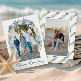 水彩沿岸クリスマスガーランド写真 シーズンカード