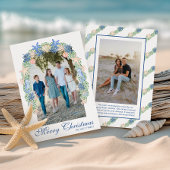水彩沿岸クリスマスガーランド写真 シーズンカード